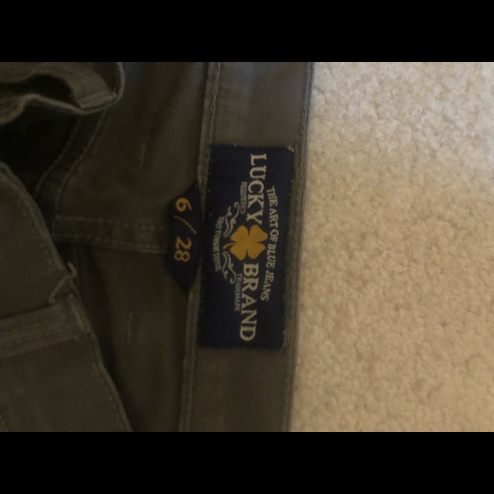 Olive army green cropped